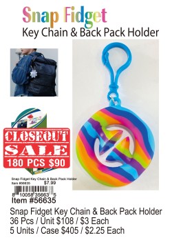 Snap Fidget Keychain and Backpack Holder